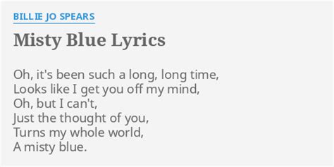 misty blue lyrics|misty blue lyrics meaning.